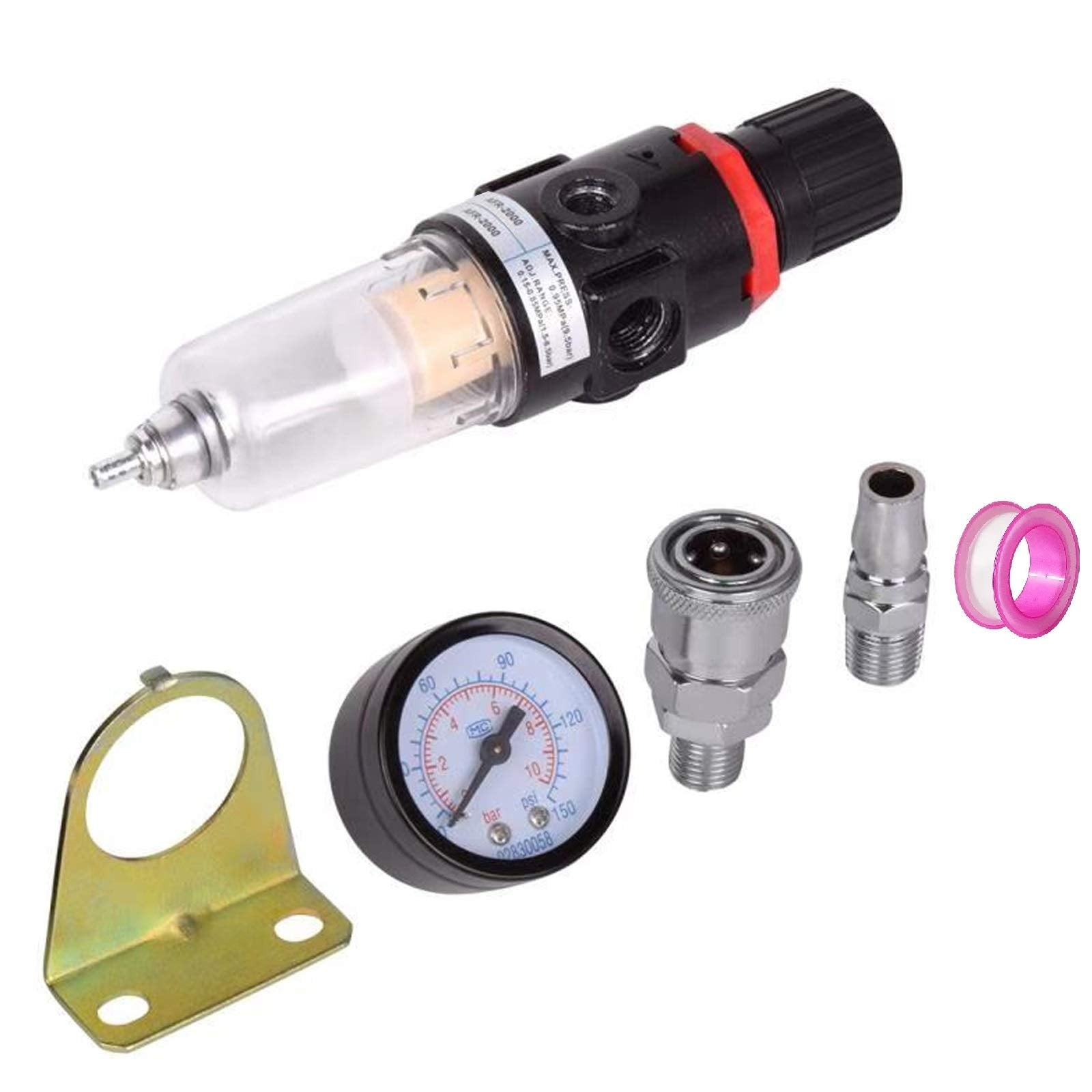 Hotusi 1/4 pulgadas BSP filtro de humedad filtro de aceite separador de agua lubricante