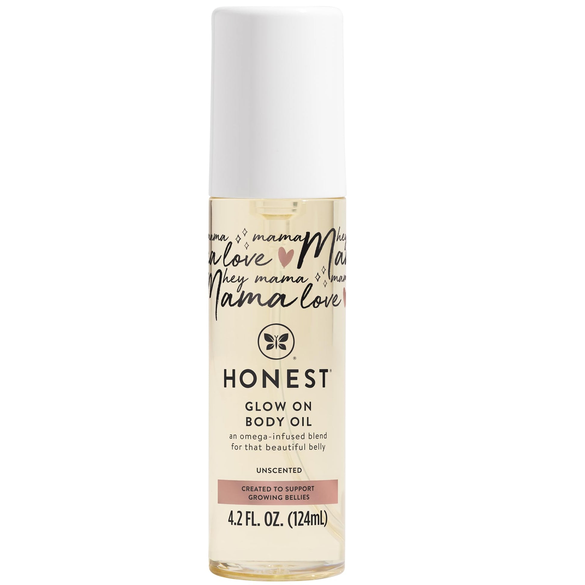 Honest Mom Care Glow On Body Oil Unscented Women 4.2 oz