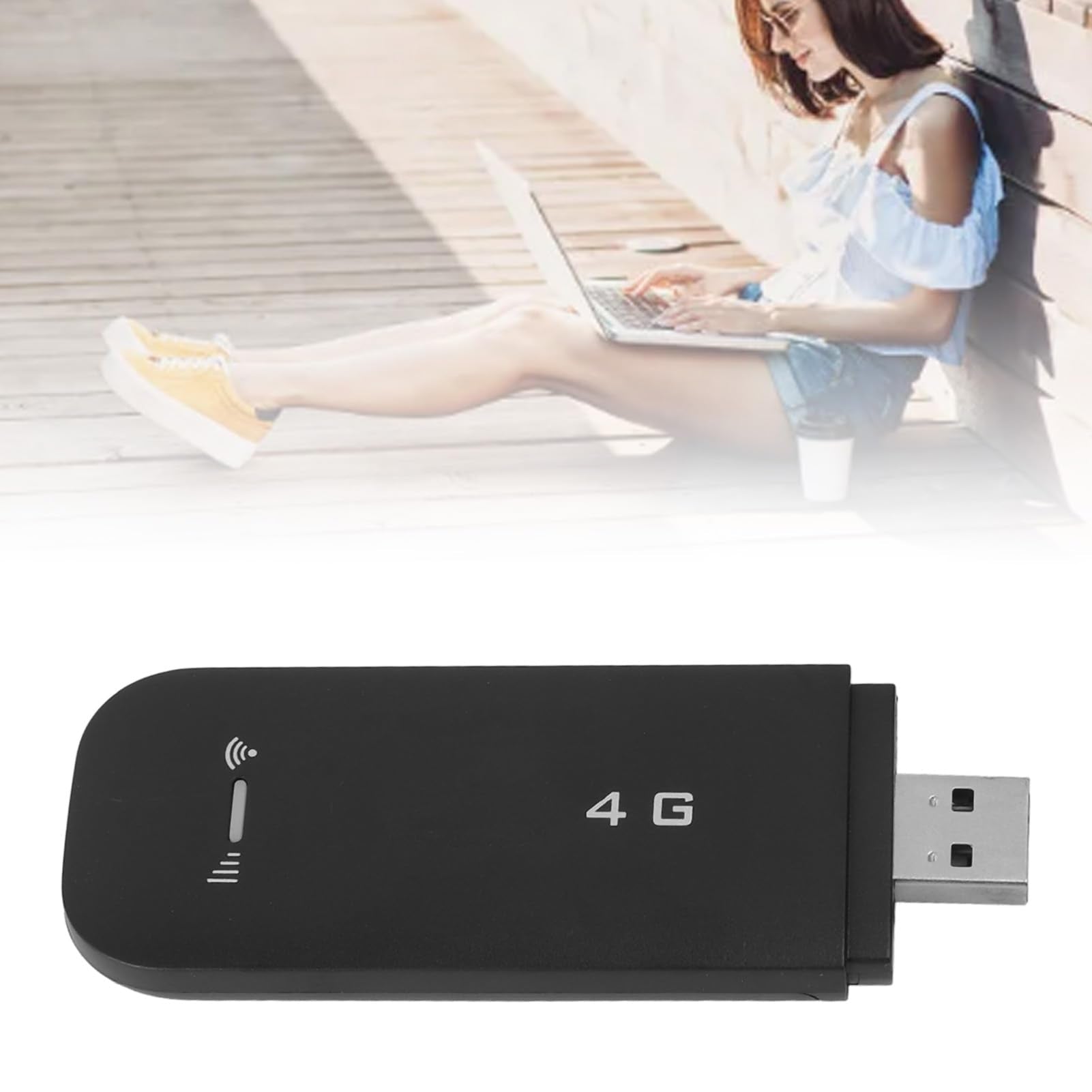 Enrutador USB 4G LTE Zopsc Blanco con Ranura para Tarjeta SIM y Cifrado WiFi para Viaje