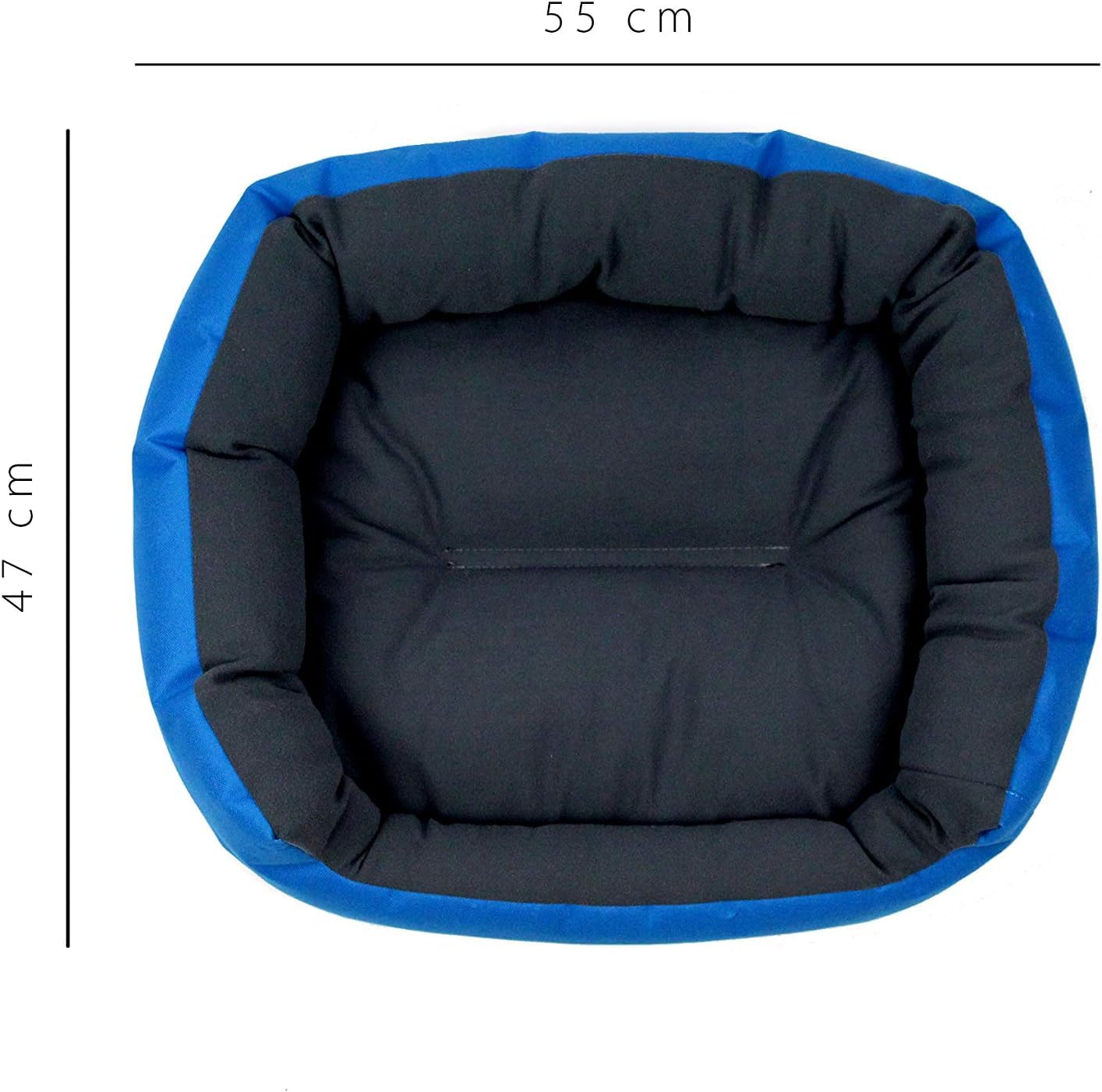 Cama para Perro Hills Azul/Gris Resistente y Confortable con Relleno Suave en Talla Small