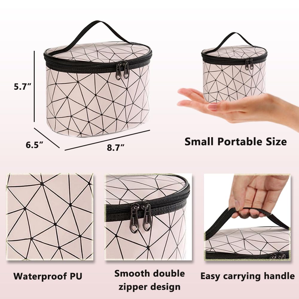 Caja de almacenamiento para pelucas, estuche de viaje, organizador de herramientas de maquillaje portátil para guardar postizos, accesorios para el cabello, 8,7" de largo x 5,7" de alto