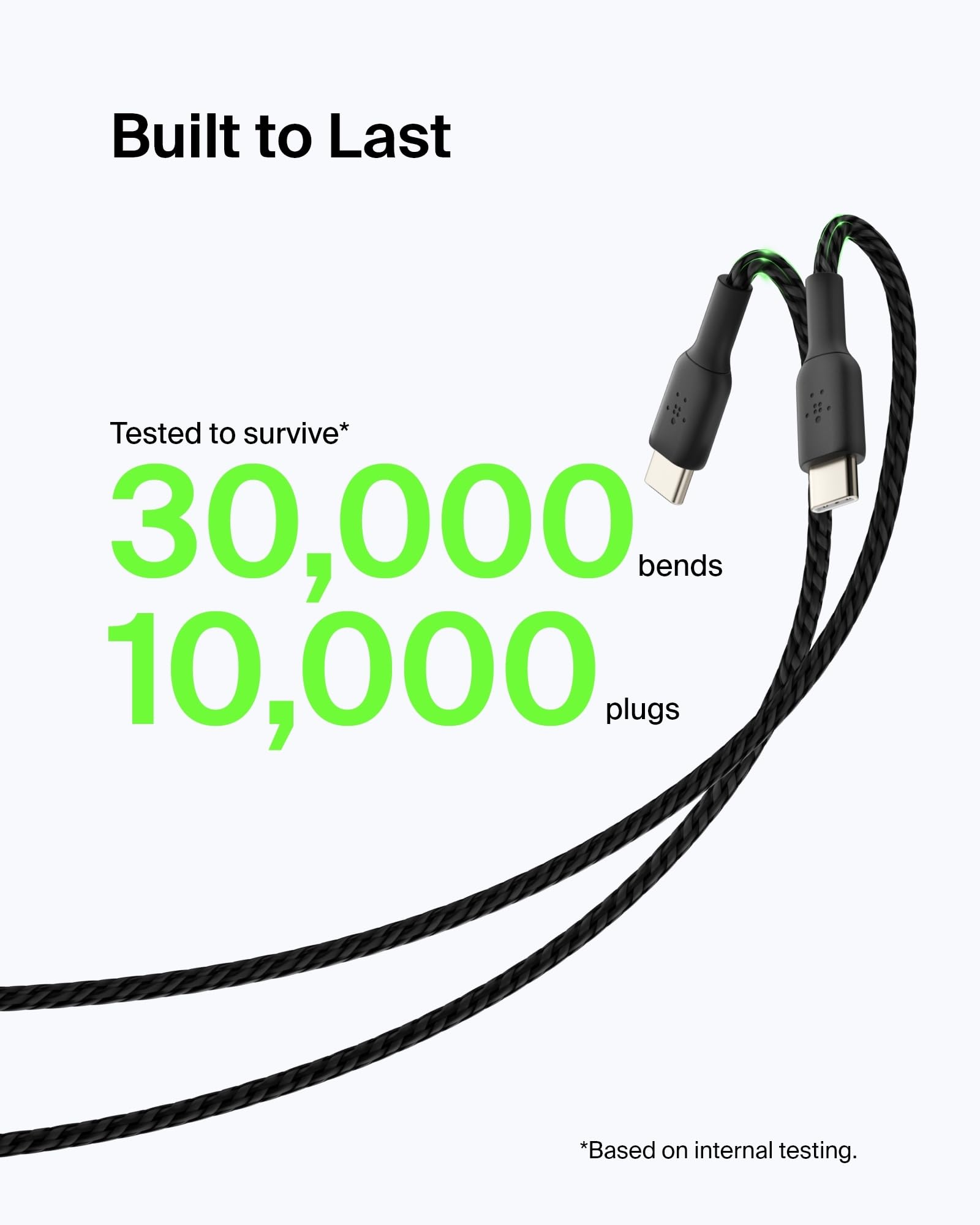 Belkin CAB002bt1MBK Cable Braided USB-C to USB-A 1M Negro
