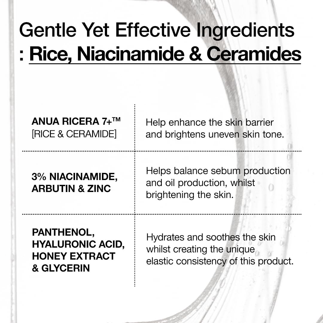 RICE CERAMIDE 7 HYDRATING BARRIER SERUM, Brightening, Hydrating Serum for Face, Rice, Hyaluronic Acid, Niacinamide, Fragrance-free, Non comodogenic, Glass Skin, Korean Skin Care, 50ml/1.69fl.oz. | Skincare Coreano