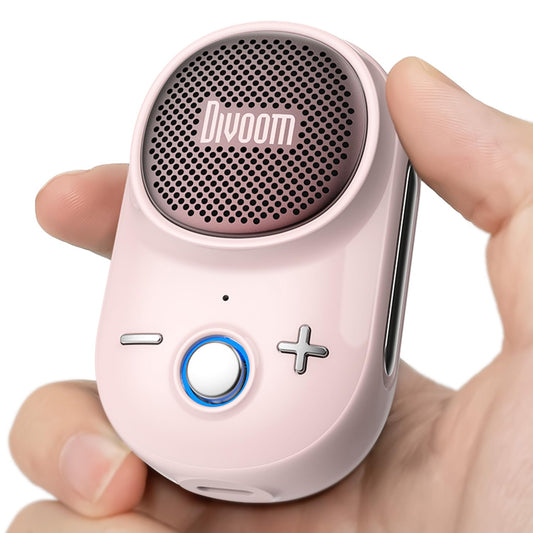 Divoom Itour-S Mini Altavoz portátil Bluetooth portátil, Audio Grande y Graves impactantes, diseño de Clip, IP67 Impermeable y a Prueba de Polvo, 10 Horas de Tiempo de Juego, Altavoz para Viajes en