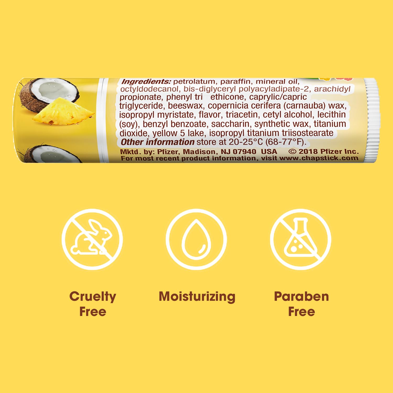 ChapStick Tropical Paradise Collection, Aloha Coconut, 12-Stick Refill Pack