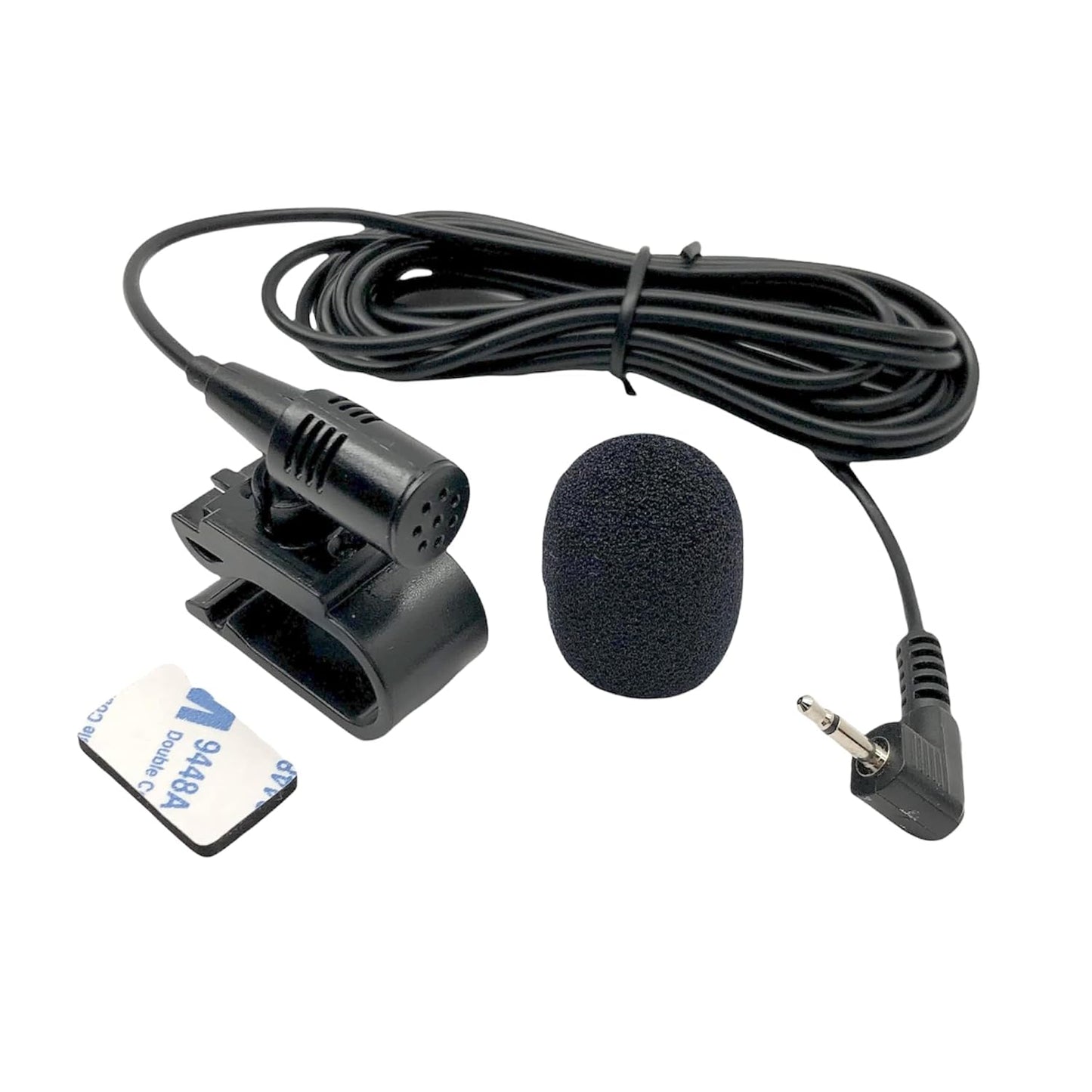 SCREENTRONICS - Micrófono de enchufe de 3,5 mm compatible con Kenwood DDX DMX DNR DPX KDC KMM Series estéreo de coche – Micrófono externo manos libres para llamadas Bluetooth y uso de navegación con