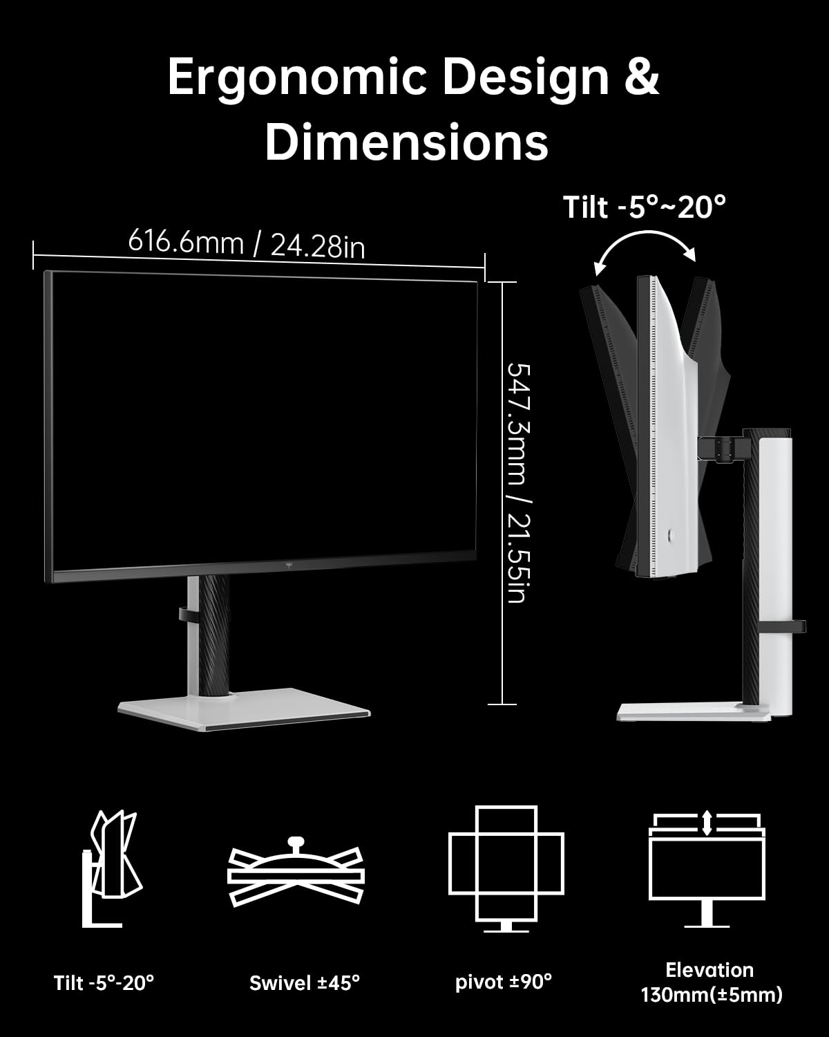 KTC Monitor Mini LED de 27 Pulgadas de Doble Modo - 4K UHD a 160Hz y 65W Monitor de 1080P FHD a 320Hz para Juegos, Puerto Type-C, Panel IPS Rápido HDR1400, Sincronización Adaptativa, HDMI 2.1 y DP 1.4