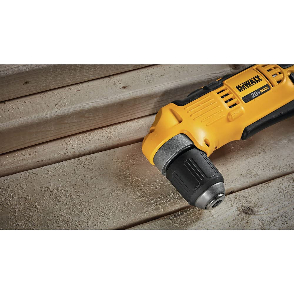 DEWALT Taladro atornillador en ángulo recto (sólo herramienta) 20V MAX* 3/8 pulgada DCD740B