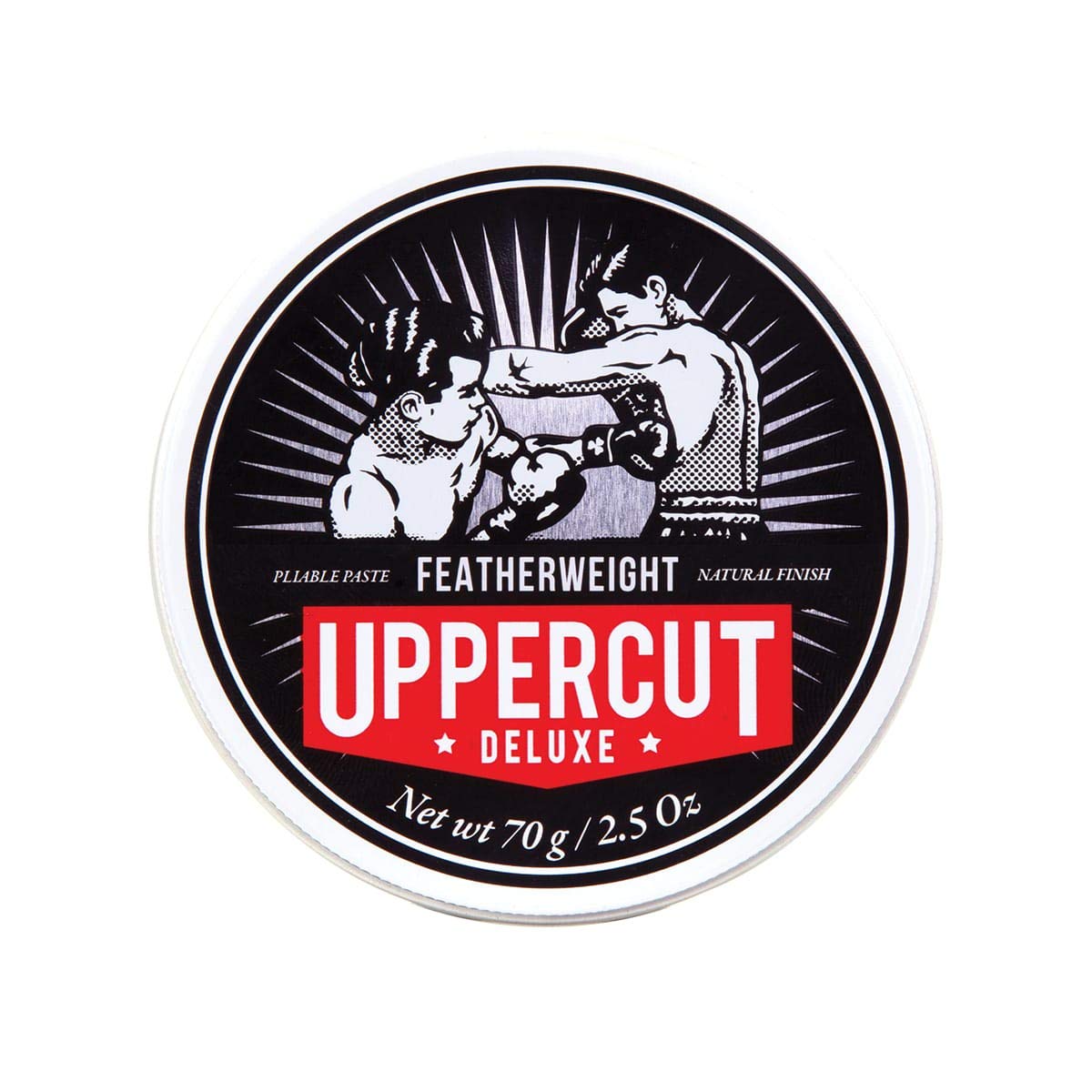 Uppercut Deluxe Featherweight Pomade 2.5oz - Medium Hold with Grip - Low Shine Finish