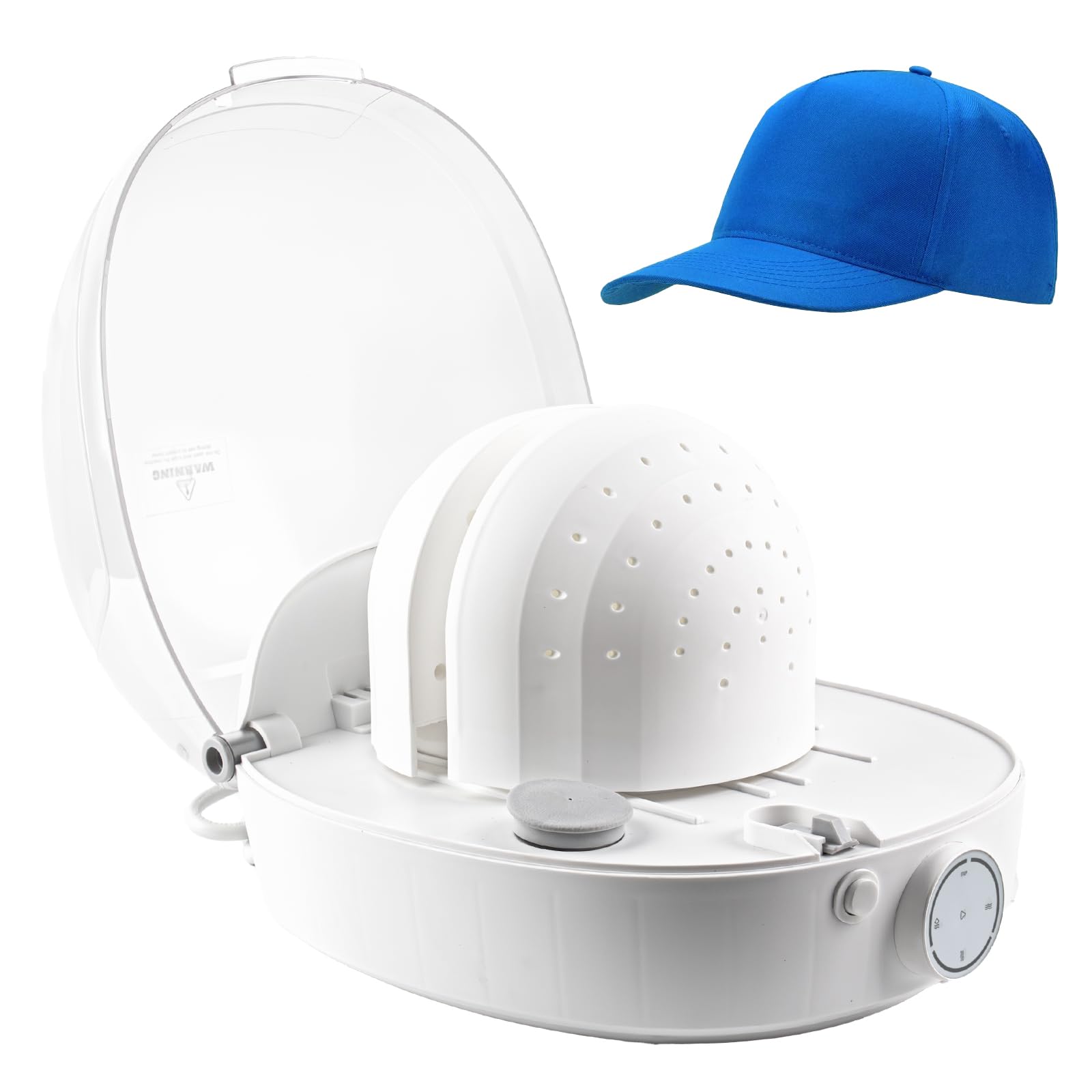 Máquina de Vapor YUYO Blanca para Limpiar y Secar Sombreros de Béisbol y Pescador
