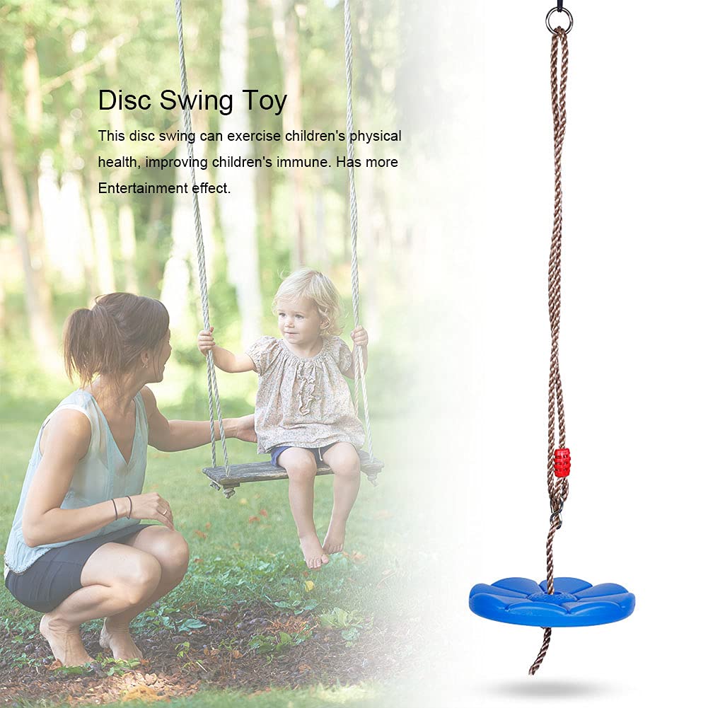 Columpio de Disco Okuyonic Azul de Cuerda Redonda para Actividad al Aire Libre