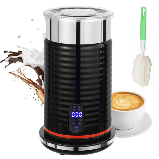 Espumador de Leche Eléctrico 4 en 1 Negro para Café, Latte y Capuchino