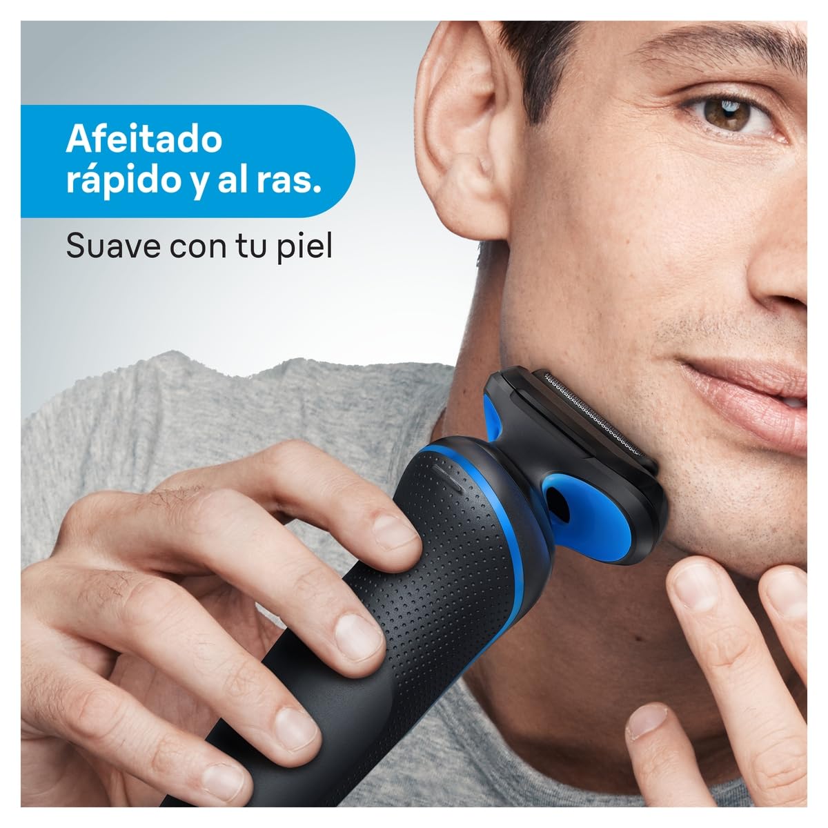 BRAUN Series 5 Afeitadora Eléctrica Para Hombre, Afeitado Al Ras, Uso en Seco y Humedo, Incluye Recortar de Precisión, 50min Batería + Carga Rápida