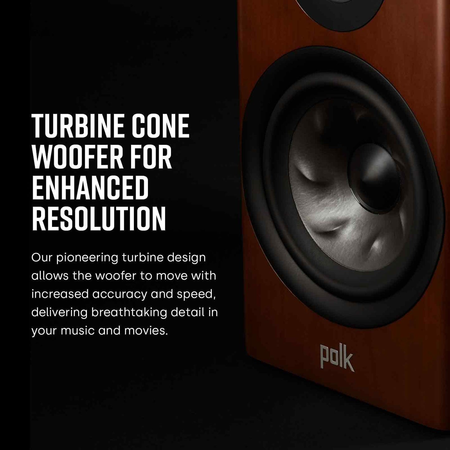 Altavoz de Estantería Polk Audio Reserve R200 Negro con Audio Dinámico y Detallado para Cine en Casa