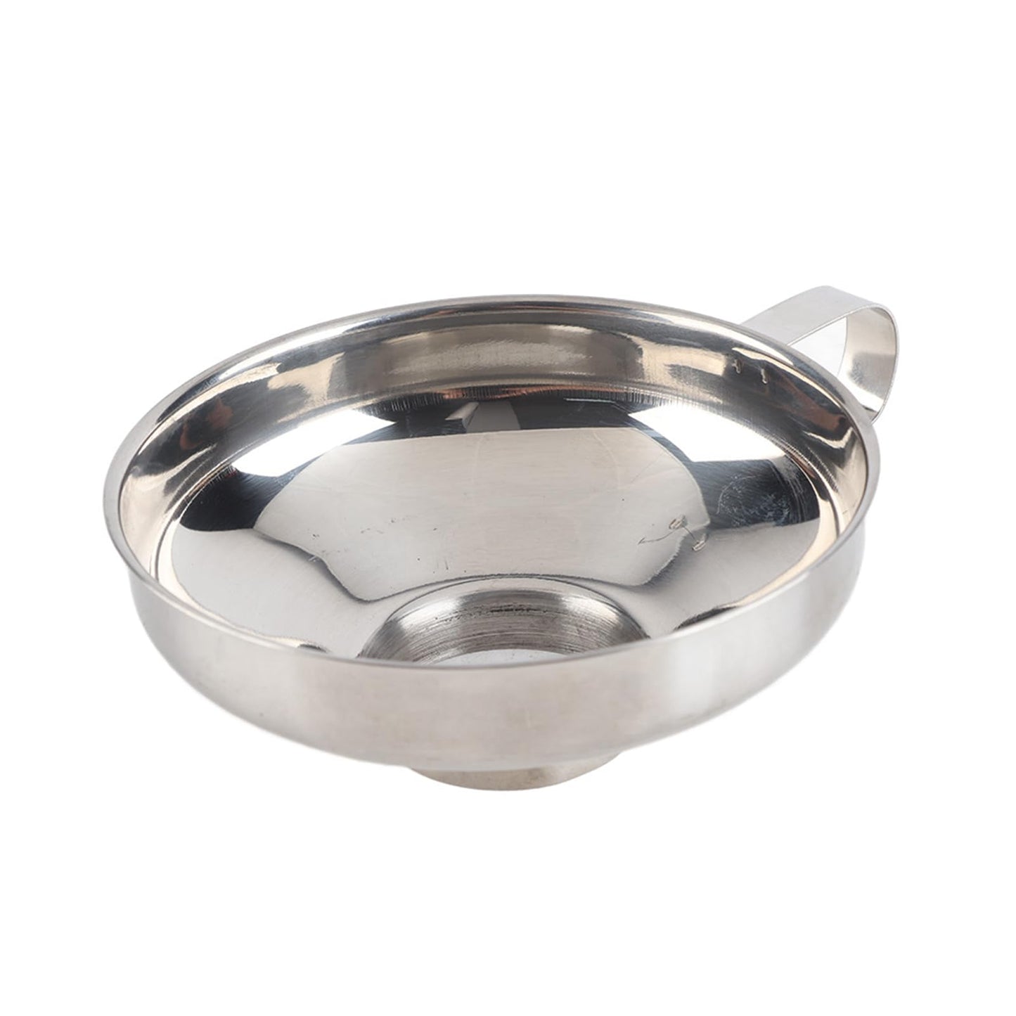 Embudo de Acero Inoxidable Hogar Ancho de la Boca con Mango Metal Pequeño para Utensilios de Cocina