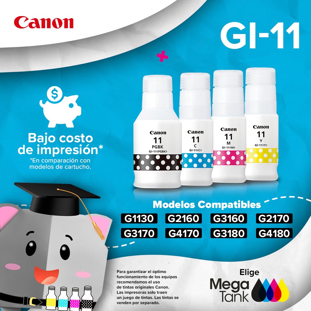 Canon Impresora Multifuncional Wi-Fi G4170 de Tanque de tintas, Alto Rendimiento con ADF y Fax