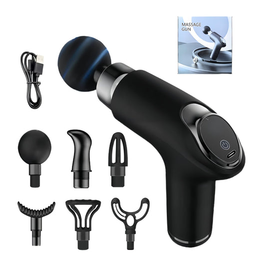 Masajeador de Espalda, Pistola de Masaje Muscular, Maquina para Masajes Musculares,Mini Massage Gun Portátil con 12 Niveles Ajustables,Pantalla Lcd,SúPer Silencioso, Masajeador de Pies, Cuello Hombro