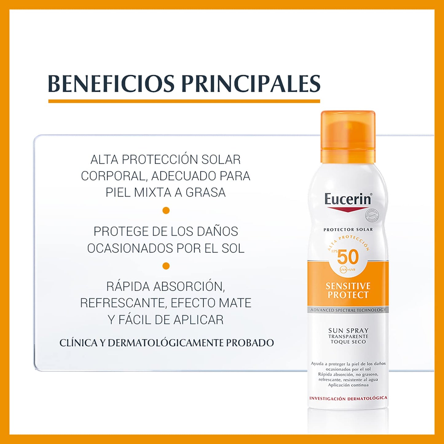 Protector Solar Corporal Eucerin Toque Seco FPS 50 Spray + Bálsamo Labial Ph5 FPS 20