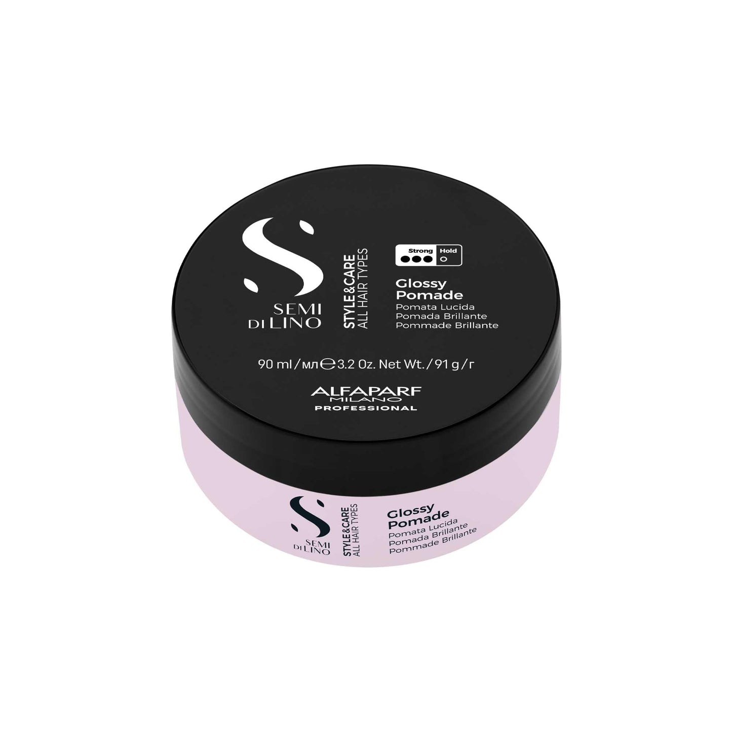 Alfaparf Semi di Lino Style&Care Glossy Pomade 90 ml - Pomada en cera con fijación suave para todo tipo de cabello (Nuevo Modelo)