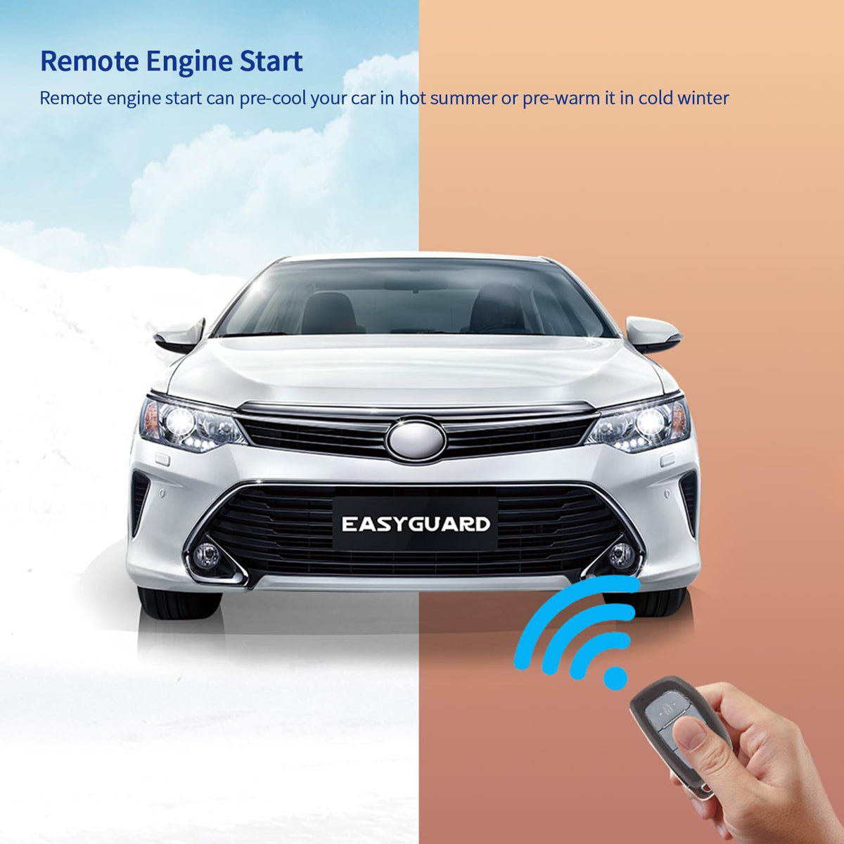 Sistema de Alarma de Entrada Sin Llave EASYGUARD Negro con Arranque Remoto y NFC para Coche