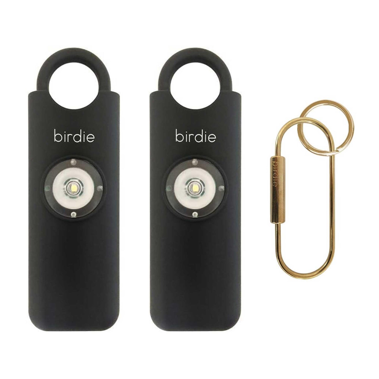Alarma de Seguridad Personal She’s Birdie Carbón Sirena Fuerte con Luz Estroboscópica y Llavero para Mujer