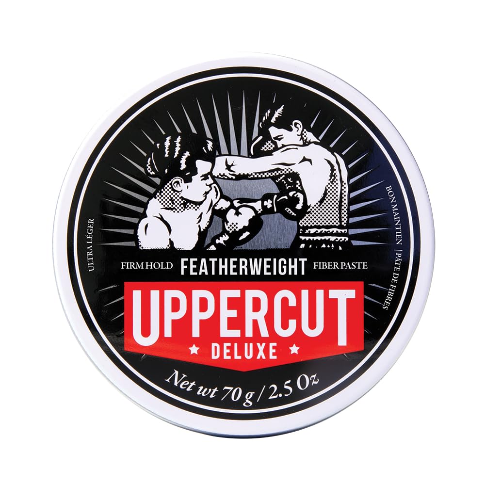 Uppercut Deluxe Featherweight Pomade 2.5oz | Medium Hold with Grip | Low Shine Finish