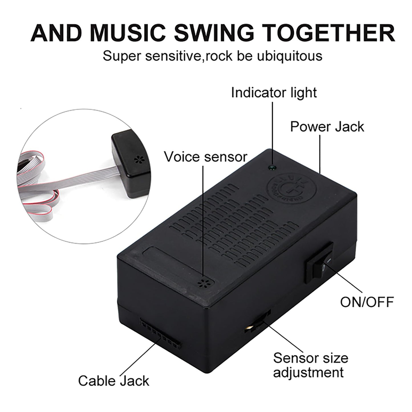 Pegatina Auto keeda Fuegos Artificiales Ecualizador de Luz LED de Sonido para Coche