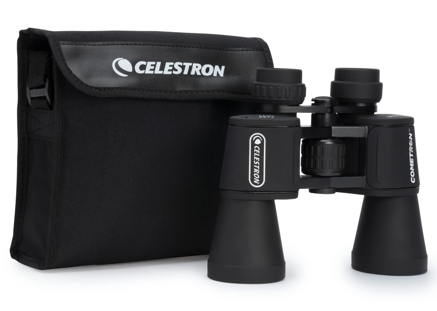 Celestron - Bincoulars Cometron 7x50 - Prismáticos de astronomía para Principiantes - Lentes Objetivos Grandes de 50 mm - Amplio Campo de visión 7 aumentos