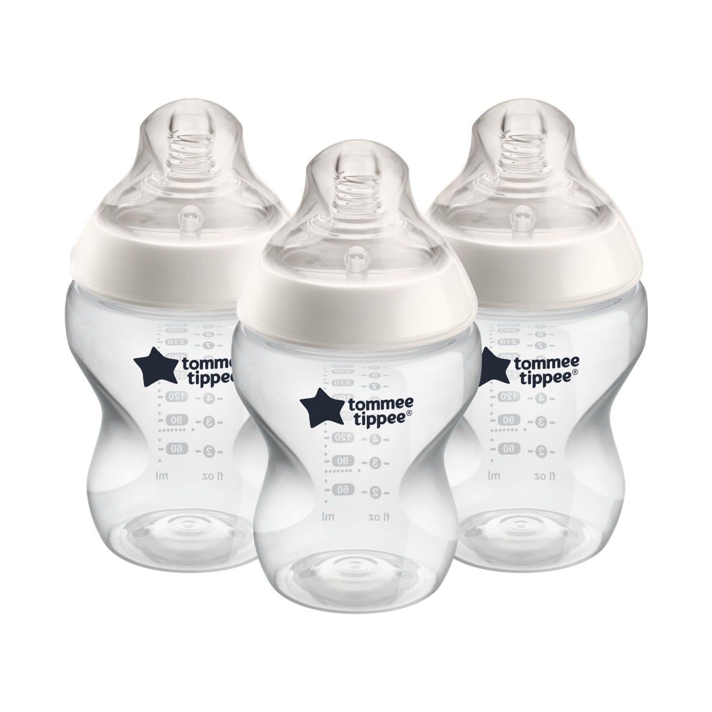 Tommee Tippee Closer to Nature Baby Bottle Anti-Colic Valve, Breast-Like Nipple for Natural Latch, BPA-Free - Slow Flow, 9 Ounce, 3 Count