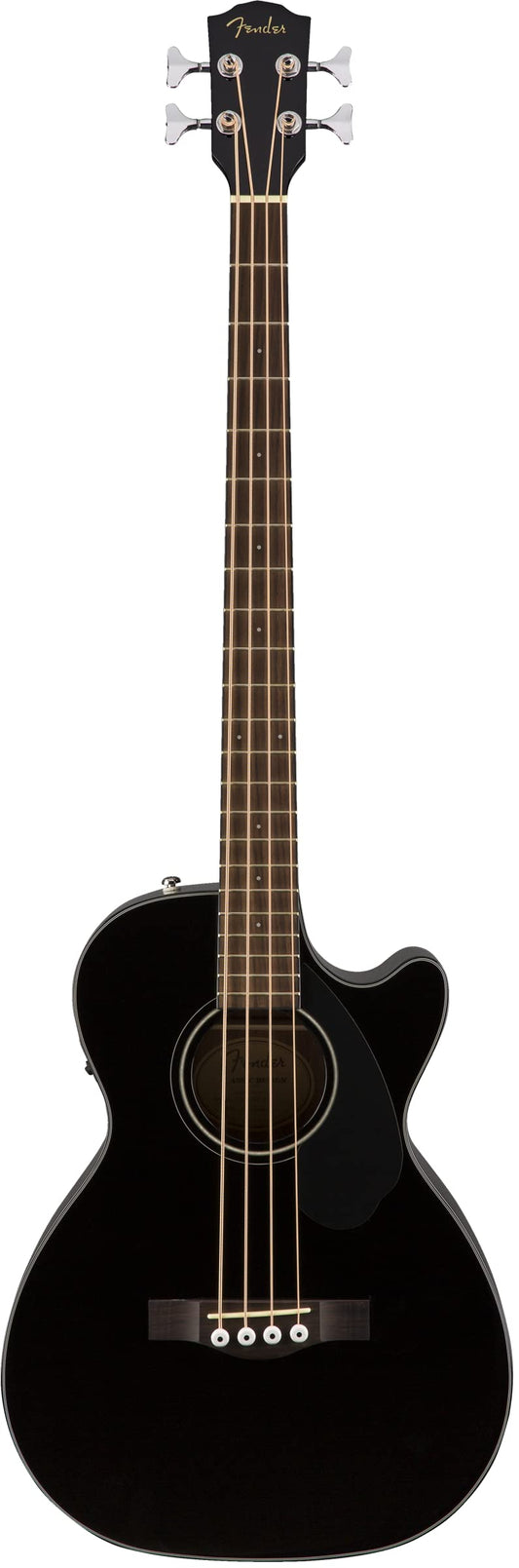 Fender Acoustic Bass Guitar 4-String with Fishman Bass Acoustic Guitar Pickup with Tuner and Equalizer, Classic Design with Rounded Walnut Fingerboard, Mahogany Construction, Spruce Top
