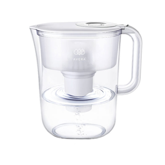 AVERA Jarra de agua con filtro de carbono activado con 4 etapas de filtrado, Agua pura y libre de materiales pesados, Capacidad de 3.5L | JPA01
