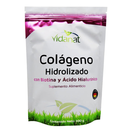 Vidanat Colágeno Hidrolizado Puro Con Biotina Y Ácido Hialurónico - 300 G