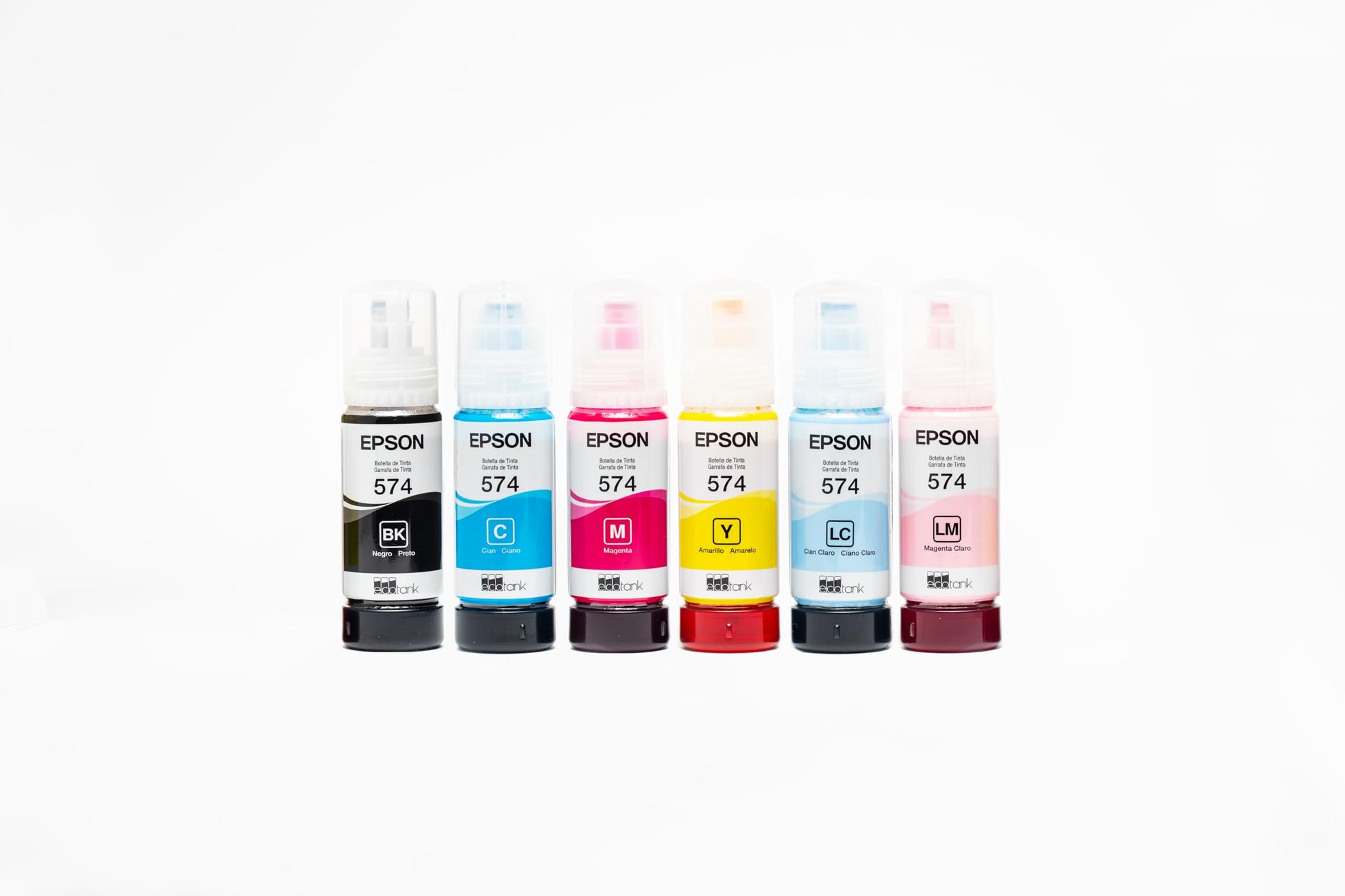 Botella de Tinta EPSON Cian Claro T574 65 mililitros para Impresora L8050