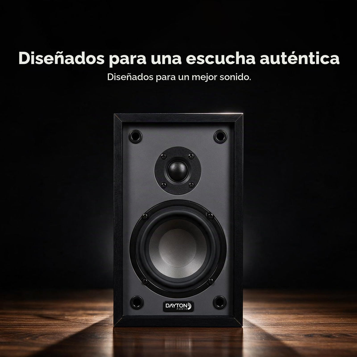 Altavoces de Estantería Dayton Audio Negro Woofer 4" y Tweeter 1" Pasivo 2 Vías 30W RMS para Música y TV