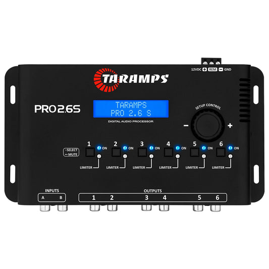Taramp's - Procesador de audio digital para automóvil con 2 entradas DSP y 6 salidas independientes con ecualizador paramétrico de 3 bandas
