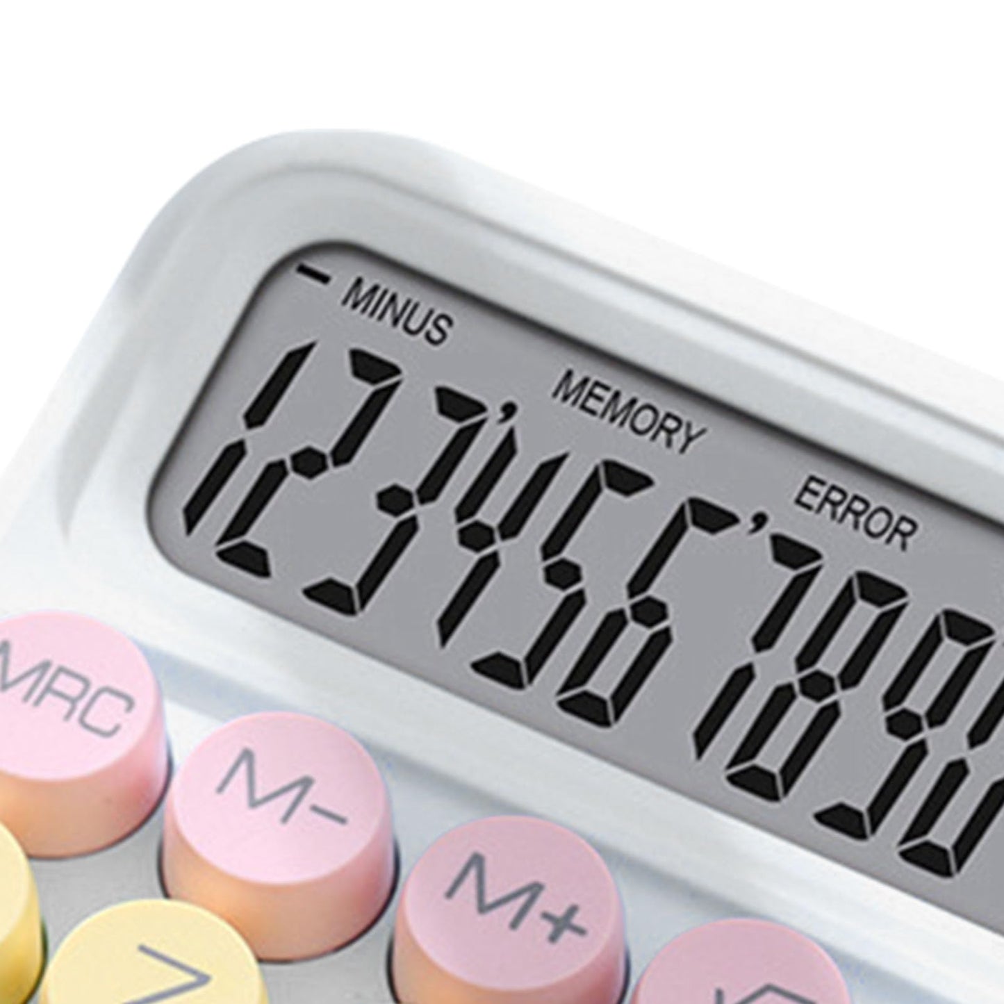 Calculadora Electrónica de Colores, Calculadora a Prueba de Salpicaduras, Conveniente para Uso Escolar y Doméstico (Blancos de Luna)