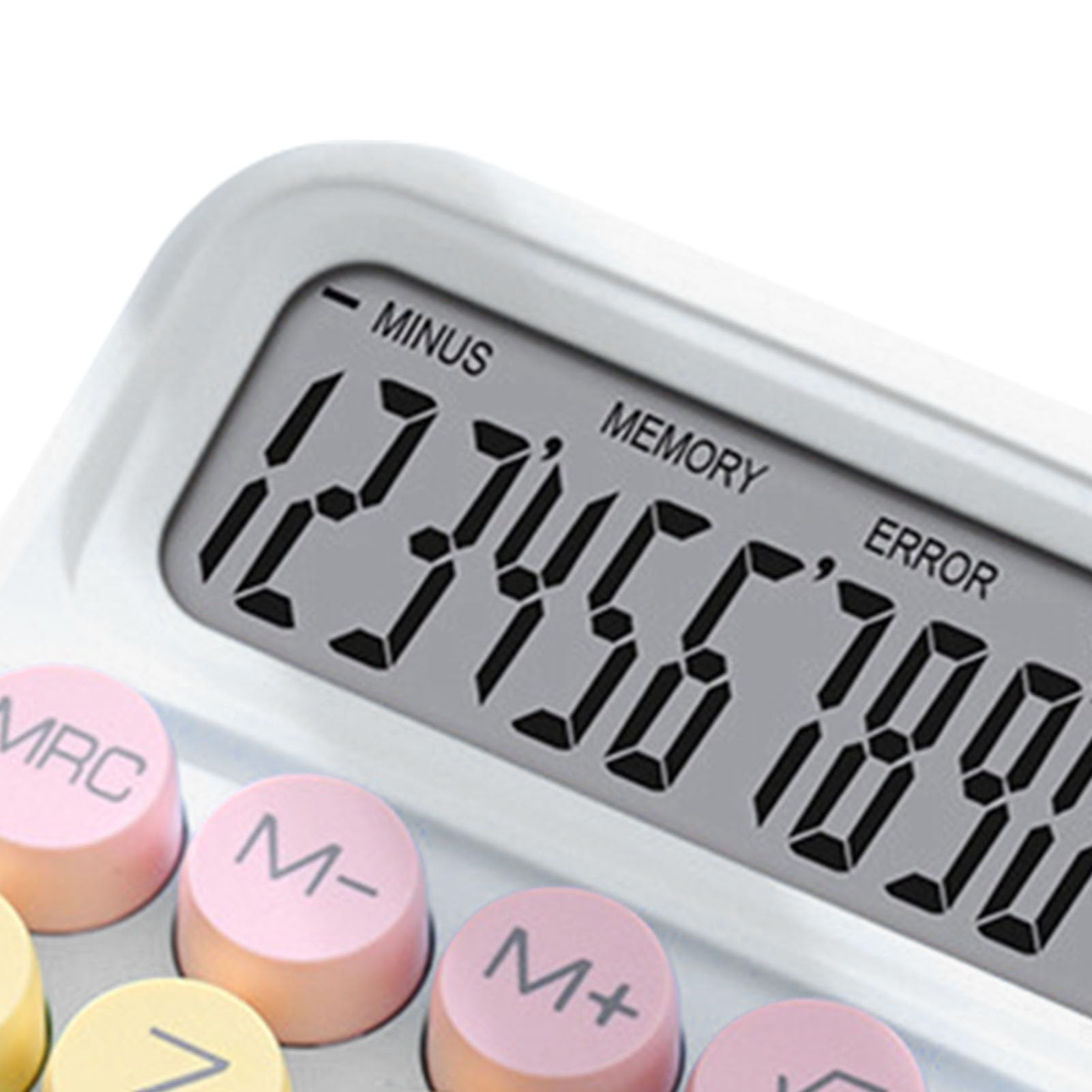 Calculadora Electrónica de Colores, Calculadora a Prueba de Salpicaduras, Conveniente para Uso Escolar y Doméstico (Blancos de Luna)