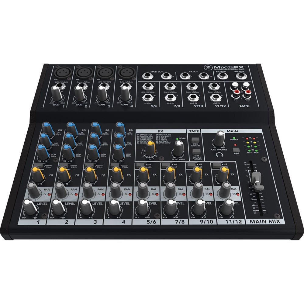 Mackie Mix Series - Mezclador, color negro, Negro, Mix12FX