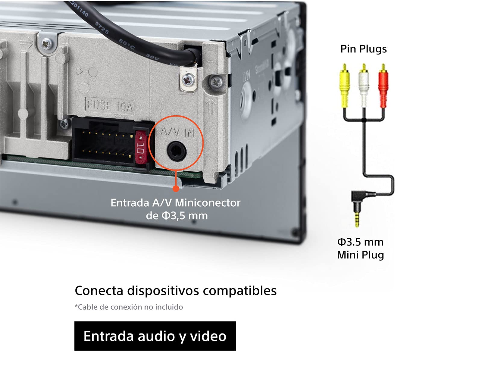 Pantalla Táctil Sony con Bluetooth Apple CarPlay y Android Auto 6.95 XAV-AX3200