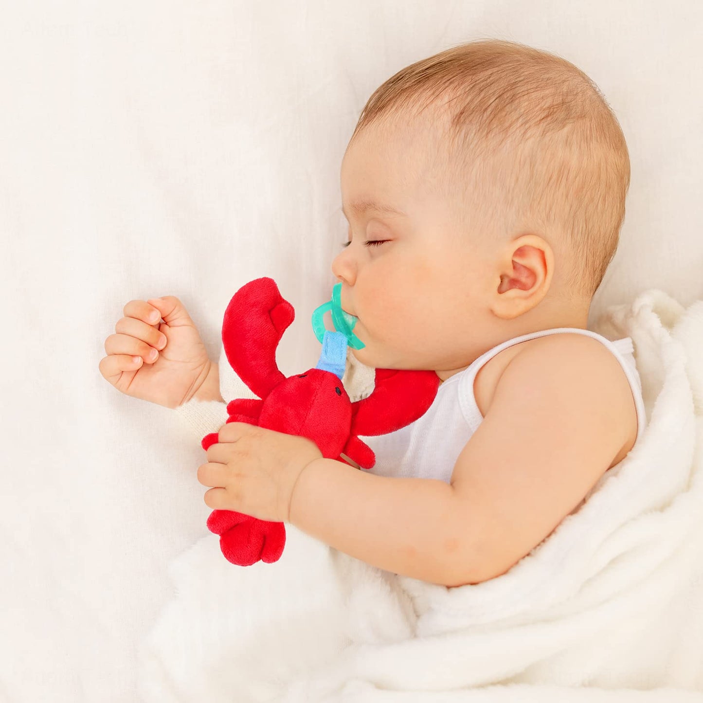 Chupete NiBaby Langosta Felpa Desmontable de Silicona para Bebé Recien Nacido