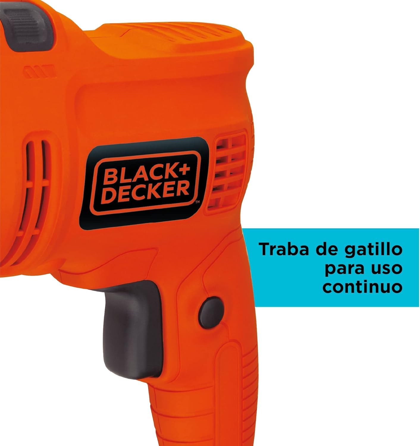 BLACK+DECKER Taladro Rotomartillo 3/8" (10mm), 550W, Incluye Caja de Herramientas, TP550K
