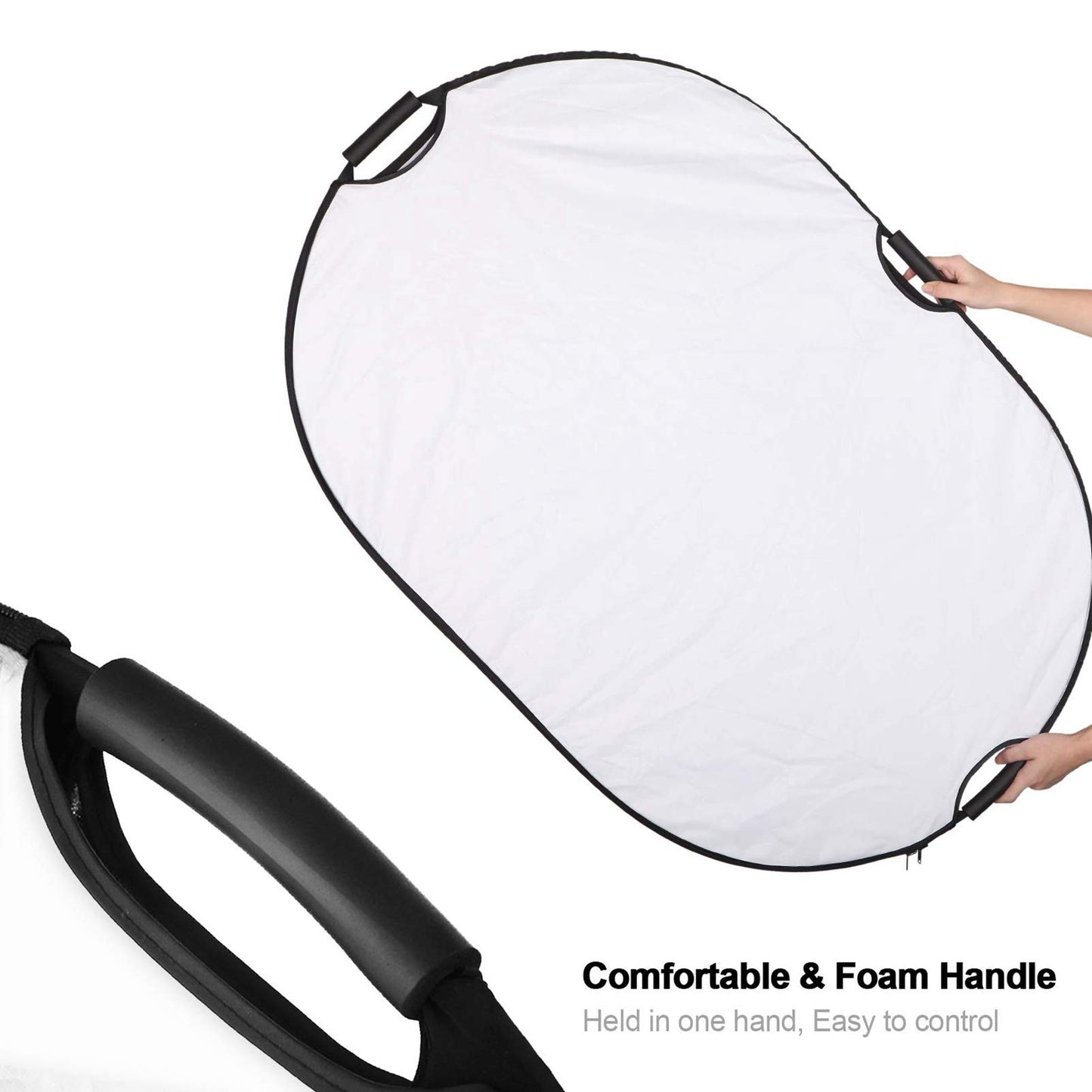 Selens 5-in-1 60x80 Inch Oval Reflector with Handle for Photography Photo Studio Lighting & Outdoor Lighting