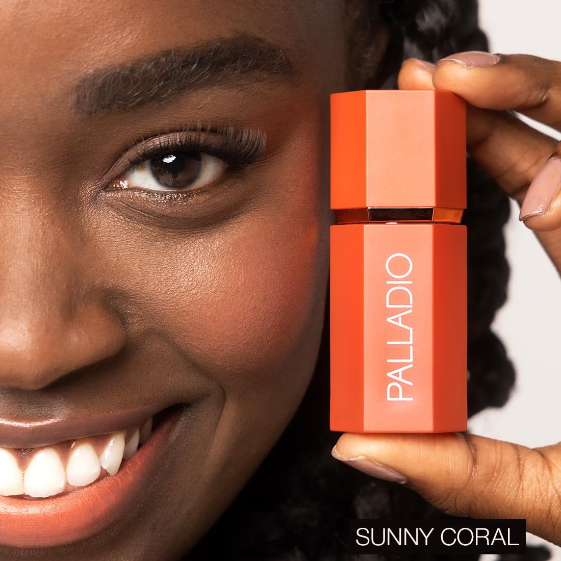 Palladio Rubor Líquido para Mejillas y Labios 2 en 1 Maquillaje, Rubor Facial, Fórmula Liviana en Crema, Resistente a Manchas, Rubor Pigmentado de Larga Duración, Acabado Radiante, Sunny Coral