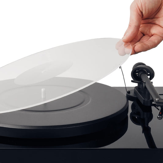 Hudson Hi-Fi Estera giratoria de acrílico - LP Slipmat para tornamesas y Tocadiscos de Vinilo - Transparente