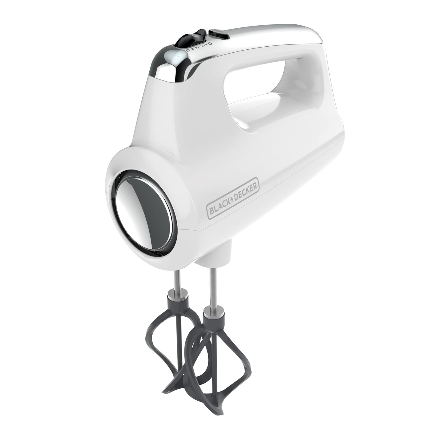 Black+Decker Batidora de mano con diseño único aspas en espiral color blanco MX600W-LA