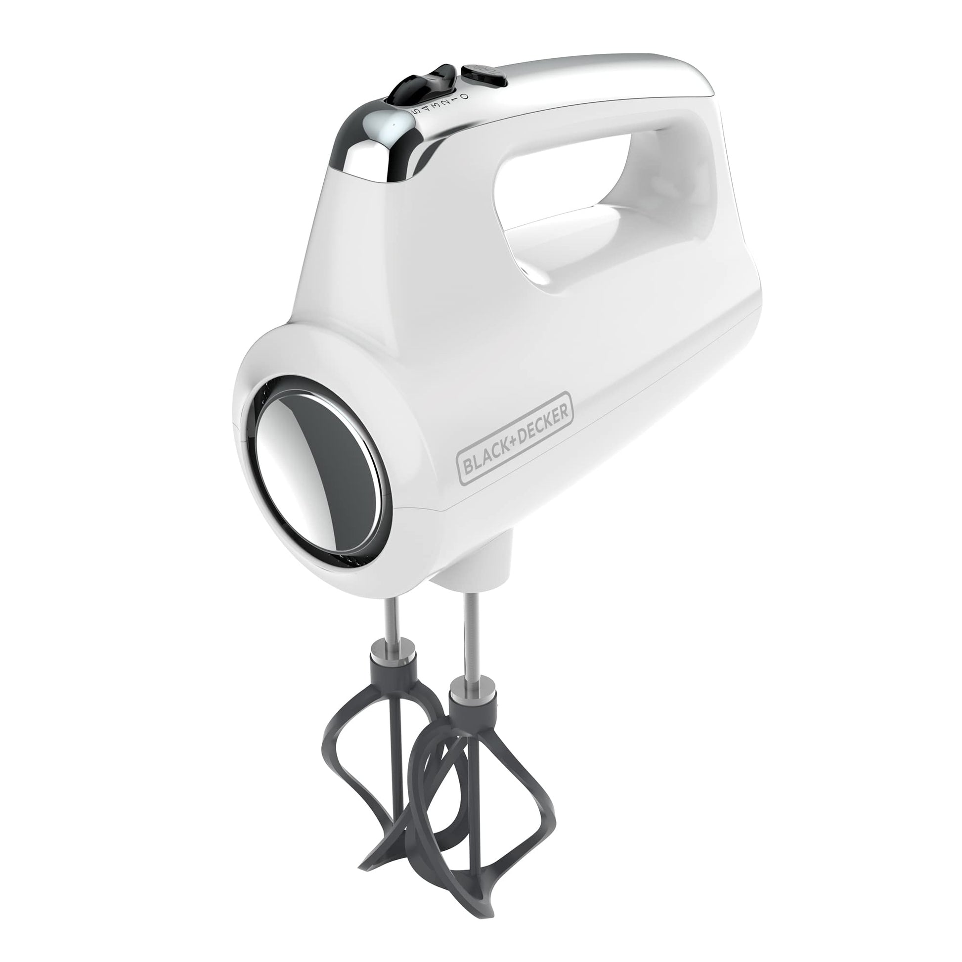 Black+Decker Batidora de mano con diseño único aspas en espiral color blanco MX600W-LA