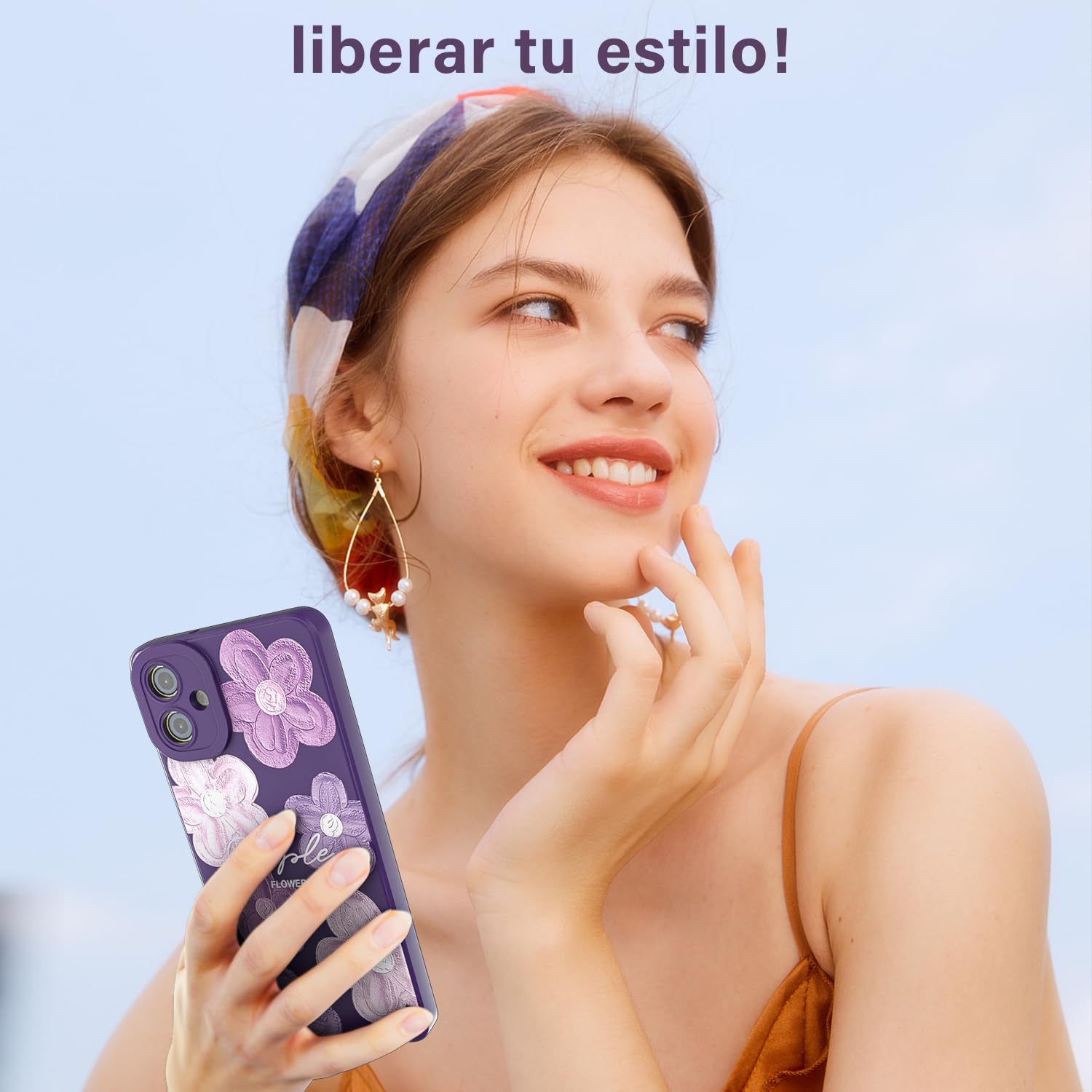 Threehao Funda para Samsung Galaxy A06, Ultra Delgado Flexible Suave TPU Silicona Carcasa con Moda Aesthetic Dibujos Flores, Antigolpes Anti-arañazos Protectora Case para Samsung A06