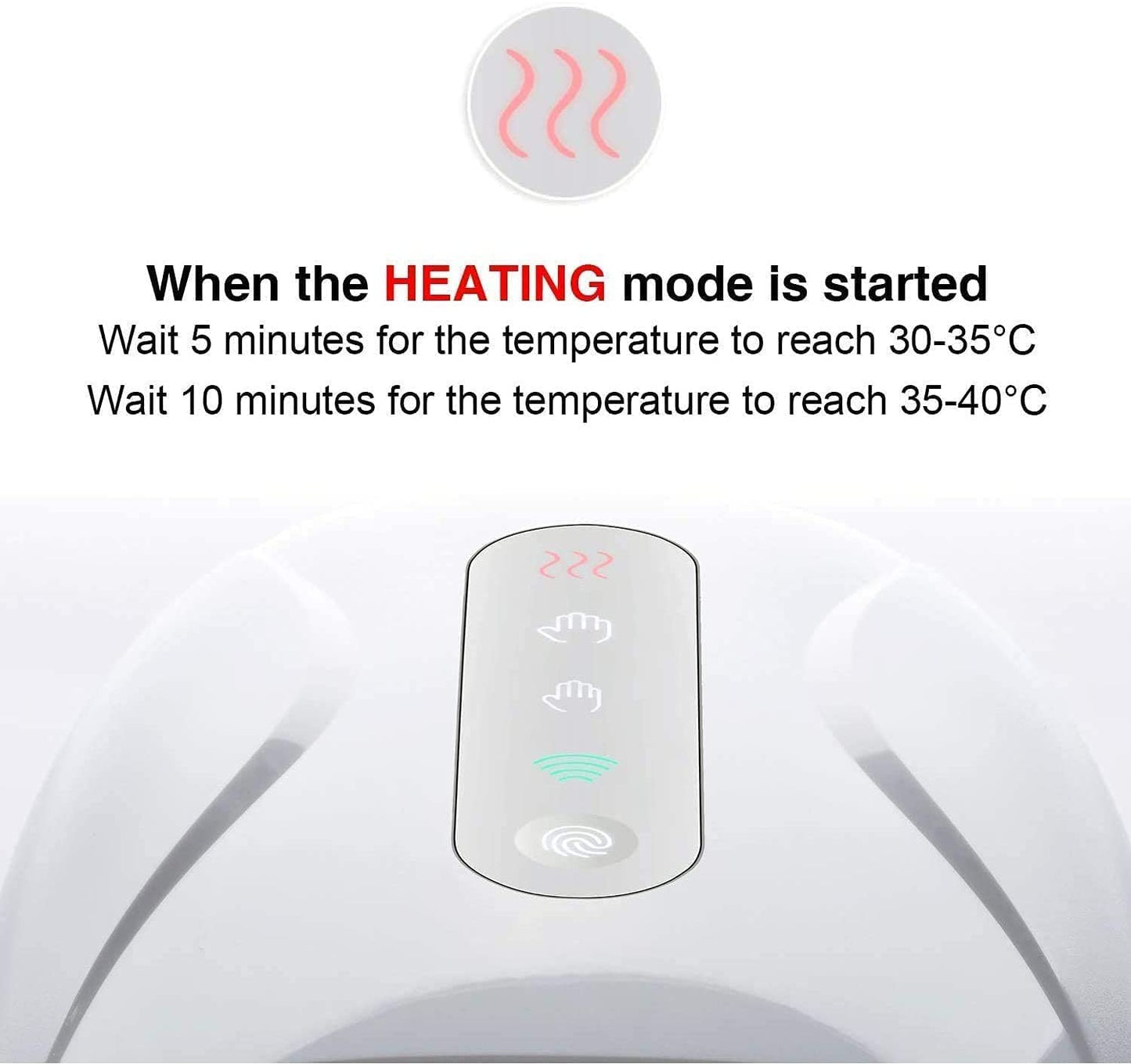 ORZEL Masajeador De Mano Eléctrico, Máquina De Masaje De Mano Alivio del Dolor, Adormecimiento del Túnel Carpiano y de Los Dedos o palma, Masajeador Recargable De Mano Con Temperatura Ajustable