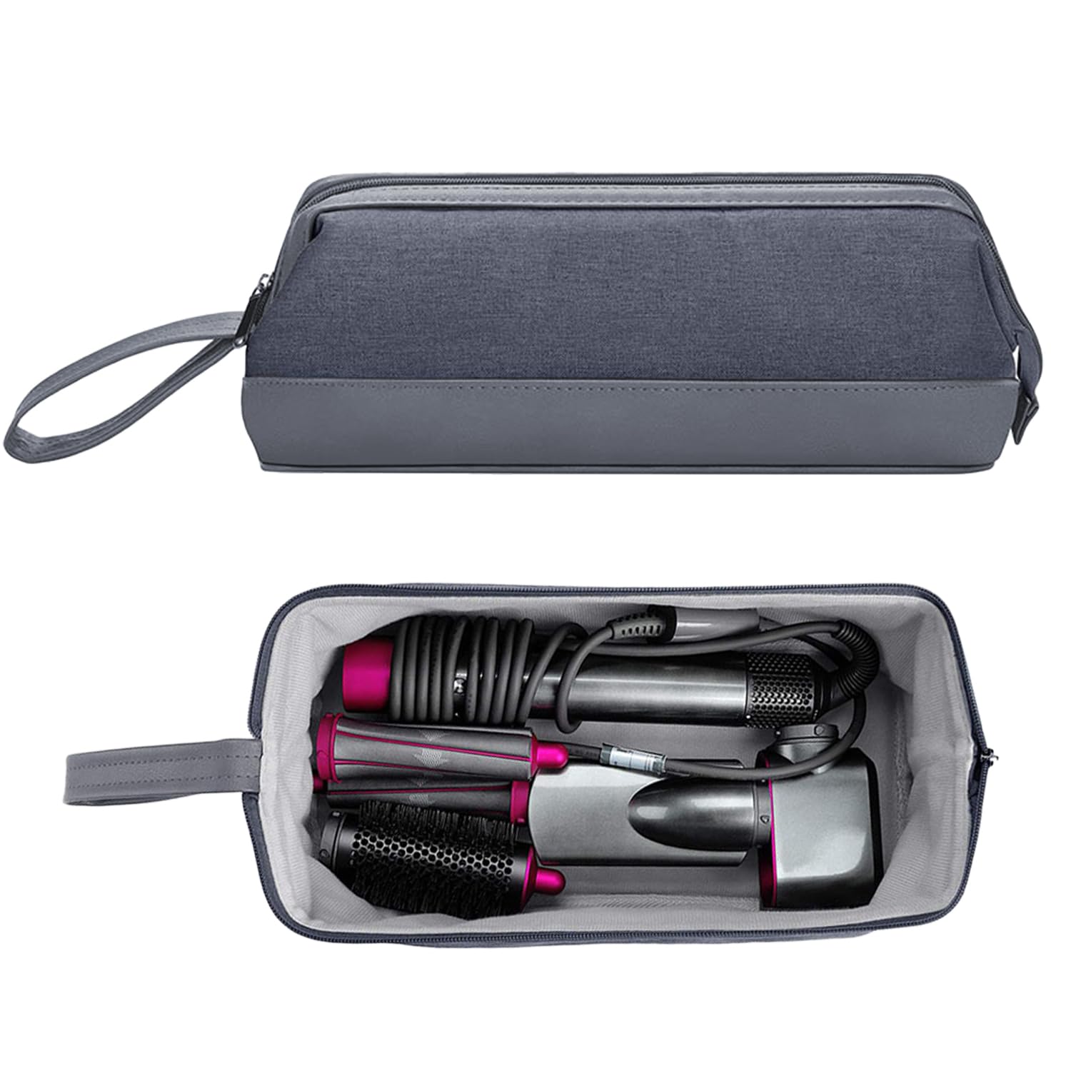 Funda De Viaje,Hair Tools Bolsa De Viaje,Compatible Con Dyson Airwrap/Shark Flexstyle,Adecuado Para Secadores De Pelo, Peines, Planchas De Pelo Y Bolsas De Cosméticos Multifuncionales.