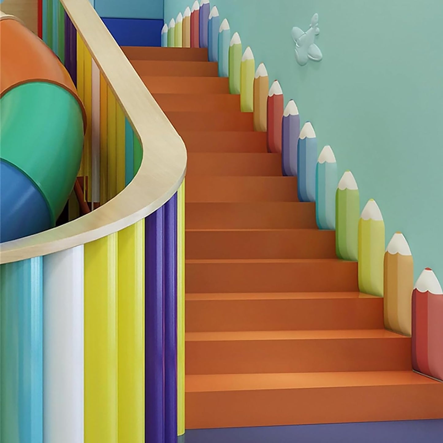 Paneles acolchados 3D anticolisión, cabecero en forma de lápiz, adhesivos de pared sensorial para despegar y pegar (morado, 4)